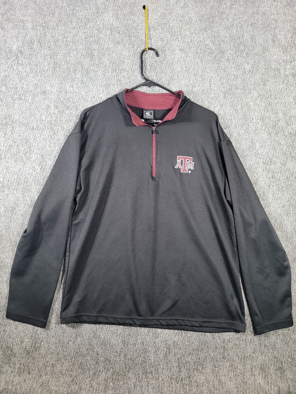 Colosseum Texas A&M Aggies Men's 1/4 Zip Pullover Jacket Black NCAA Large L